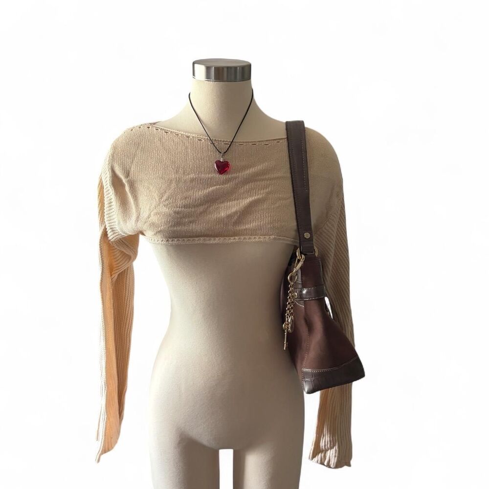 Unbranded Women's Tan and Cream Top